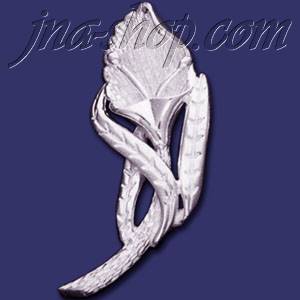 Sterling Silver Tulip Flower Brooch Pin - Click Image to Close