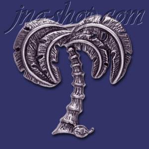Sterling Silver Palm Tree Brooch Pin - Click Image to Close
