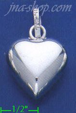Sterling Silver Harmony Heart Bell Chime 22mm Charm Pendant - Click Image to Close