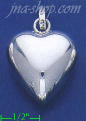 Sterling Silver Harmony Heart Bell Chime Pendant 24mm - Click Image to Close
