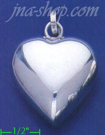 Sterling Silver Harmony Heart Bell Chime 30mm Pendant - Click Image to Close