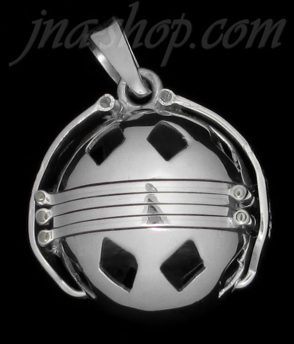 Sterling Silver 6-Picture Photo Ball Openwork Handmade Locket Pendant - Click Image to Close