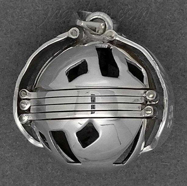 Sterling Silver 6-Picture Photo Ball Openwork Locket Pendant - Click Image to Close