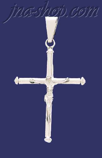 Sterling Silver Cross Crucifix Charm Pendant - Click Image to Close