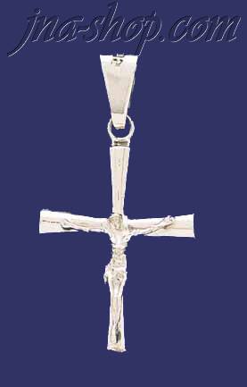 Sterling Silver Cross Crucifix Charm Pendant - Click Image to Close