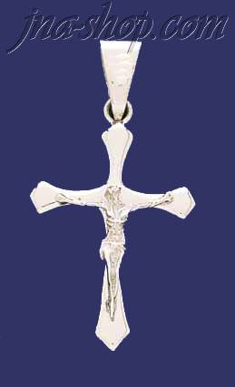 Sterling Silver Cross Crucifix Charm Pendant - Click Image to Close