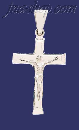 Sterling Silver Cross Crucifix Charm Pendant - Click Image to Close