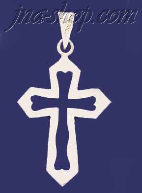 Sterling Silver Cross Charm Pendant - Click Image to Close