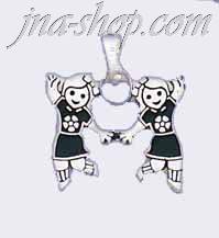 Sterling Silver Girls Charm Pendant - Click Image to Close