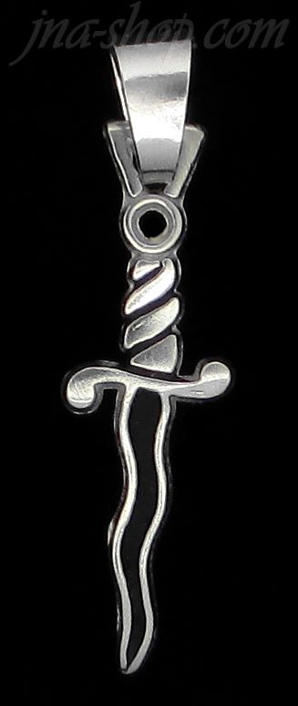 Sterling Silver Dagger Charm Pendant - Click Image to Close