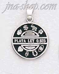 Sterling Silver Lucky Good Luck Charm Pendant - Click Image to Close