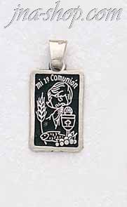 Sterling Silver Mi Primera Comunion Charm Pendant - Click Image to Close