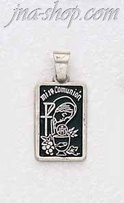 Sterling Silver Mi Primera Comunion Charm Pendant - Click Image to Close