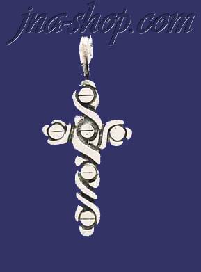 Sterling Silver Cross Charm Pendant - Click Image to Close