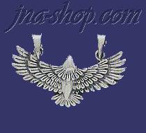 Sterling Silver Eagle Genuine American Indian Charm Pendant - Click Image to Close