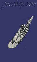 Sterling Silver Feather Genuine American Indian Charm Pendant - Click Image to Close