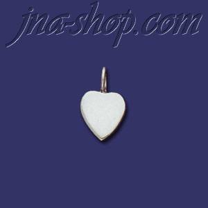 Sterling Silver Engravable Heart Charm Pendant - Click Image to Close