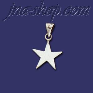 Sterling Silver Engravable Star Charm Pendant - Click Image to Close