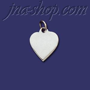 Sterling Silver Engravable Heart Charm Pendant - Click Image to Close