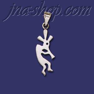 Sterling Silver Kokopelli Charm Pendant - Click Image to Close