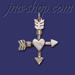 Sterling Silver Weathervane Charm Pendant - Click Image to Close