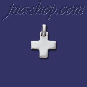 Sterling Silver Plain Cross Charm Pendant - Click Image to Close