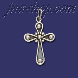 Sterling Silver Cross Charm Pendant - Click Image to Close