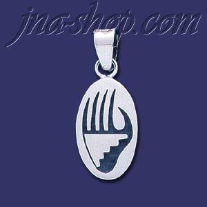 Sterling Silver Native American Design Charm Pendant - Click Image to Close