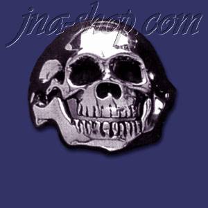 Sterling Silver Skull w/Movable Jaw Ring sz 13 - Click Image to Close