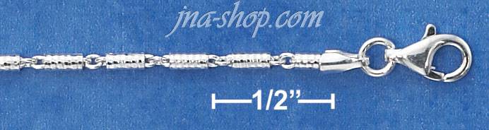 20" Sterling Silver 050 BAR CHAIN (2MM) - Click Image to Close