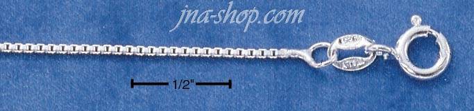 30" Sterling Silver 019 BOX (1MM) CHAIN - Click Image to Close