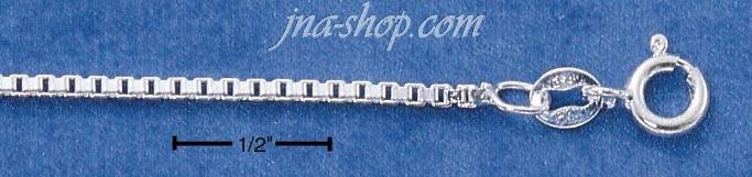 36" Sterling Silver 030 BOX (1.5MM) CHAIN - Click Image to Close