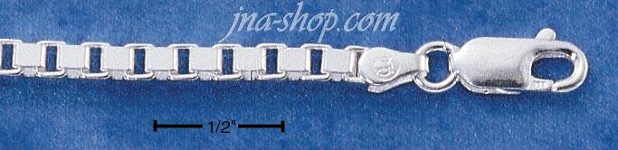 7" Sterling Silver BOX 060 CHAIN (2.8mm) - Click Image to Close