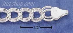 Sterling Silver 8" 100 CHARM LINK BRACELET (~7MM) - Click Image to Close