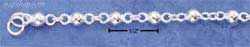 Sterling Silver 10" BALL LINK ANKLET - Click Image to Close