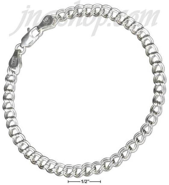 Sterling Silver 7" 070 CHARM LINK BRACELET (~5MM) - Click Image to Close