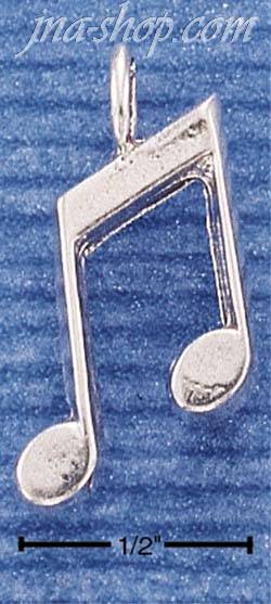 Sterling Silver MUSIC NOTE CHARM - Click Image to Close