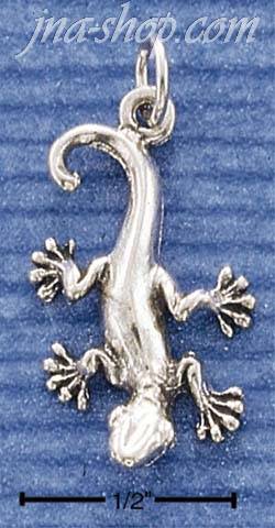 Sterling Silver HP GECKO LIZARD CHARM - Click Image to Close