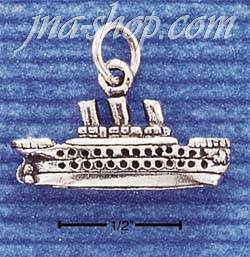 Sterling Silver OCEAN LINER CHARM - Click Image to Close