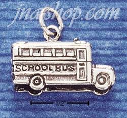 Sterling Silver SCHOOL BUS CHARM - Click Image to Close