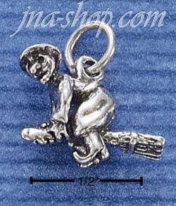Sterling Silver WITCH CHARM - Click Image to Close