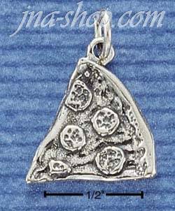 Sterling Silver PIZZA SLICE CHARM - Click Image to Close