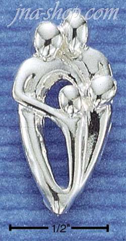 Sterling Silver COUPLE W/ TWO CHILDREN PENDANT - Click Image to Close