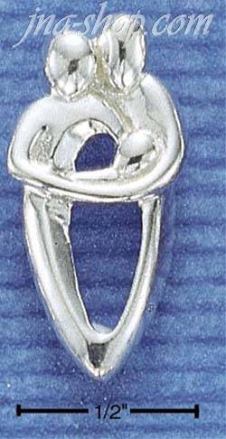 Sterling Silver COUPLE W/ ONE BABY PENDANT - Click Image to Close