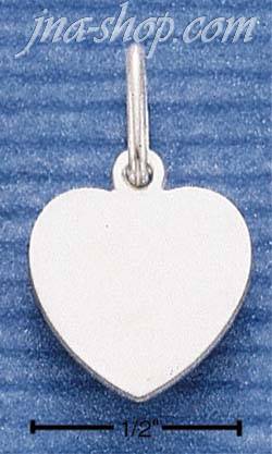 Sterling Silver SMALL ENGRAVABLE HEART CHARM - Click Image to Close