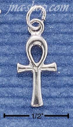 Sterling Silver SMALL ANKH CHARM - Click Image to Close