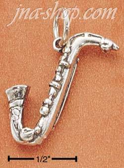 Sterling Silver SAXOPHONE CHARM - Click Image to Close