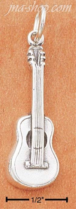 Sterling Silver CLASSIC GUITAR CHARM - Click Image to Close