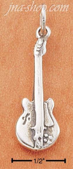 Sterling Silver ELECTRIC GUITAR CHARM - Click Image to Close