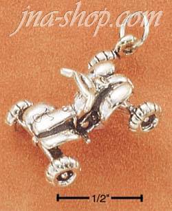 Sterling Silver FOUR WHEEL ALL TERRAIN VEHICLE CHARM - Click Image to Close